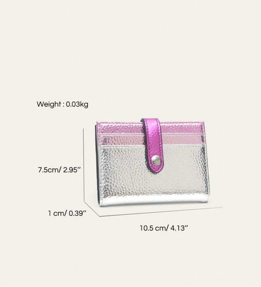 Metallic Silver Card Holder