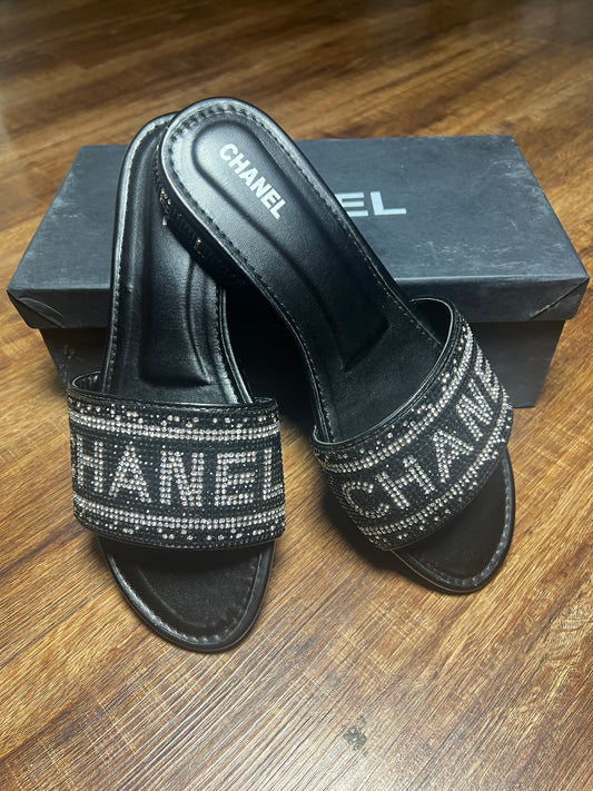 Chanel Slippers - Black