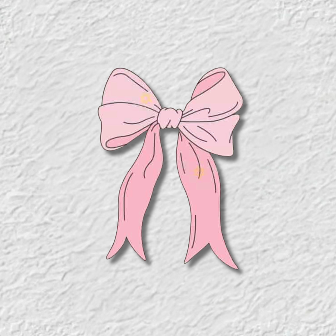 Pink Bow Phone Sticker Charm