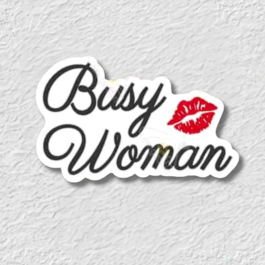 Busy Woman Phone Sticker Charm