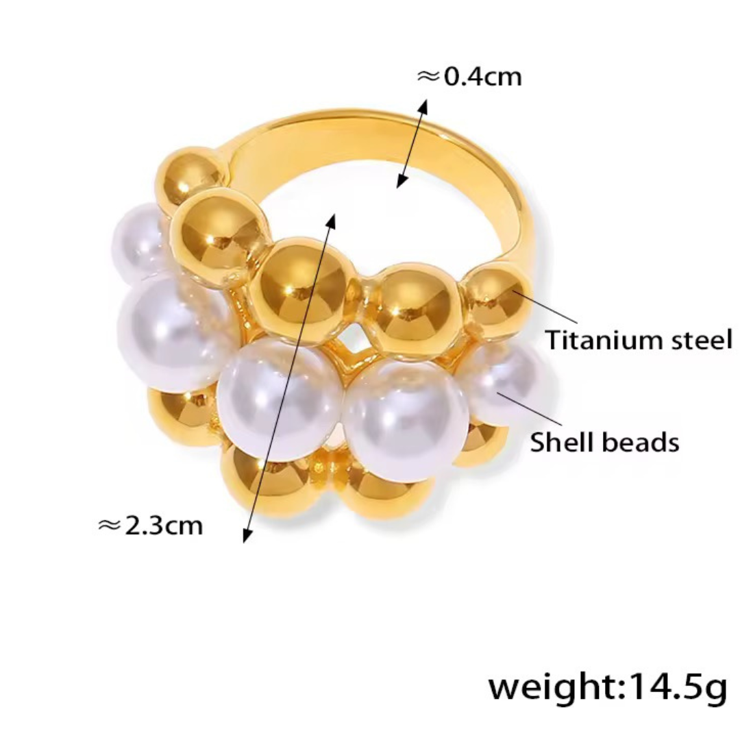 Pearl Kale Ring