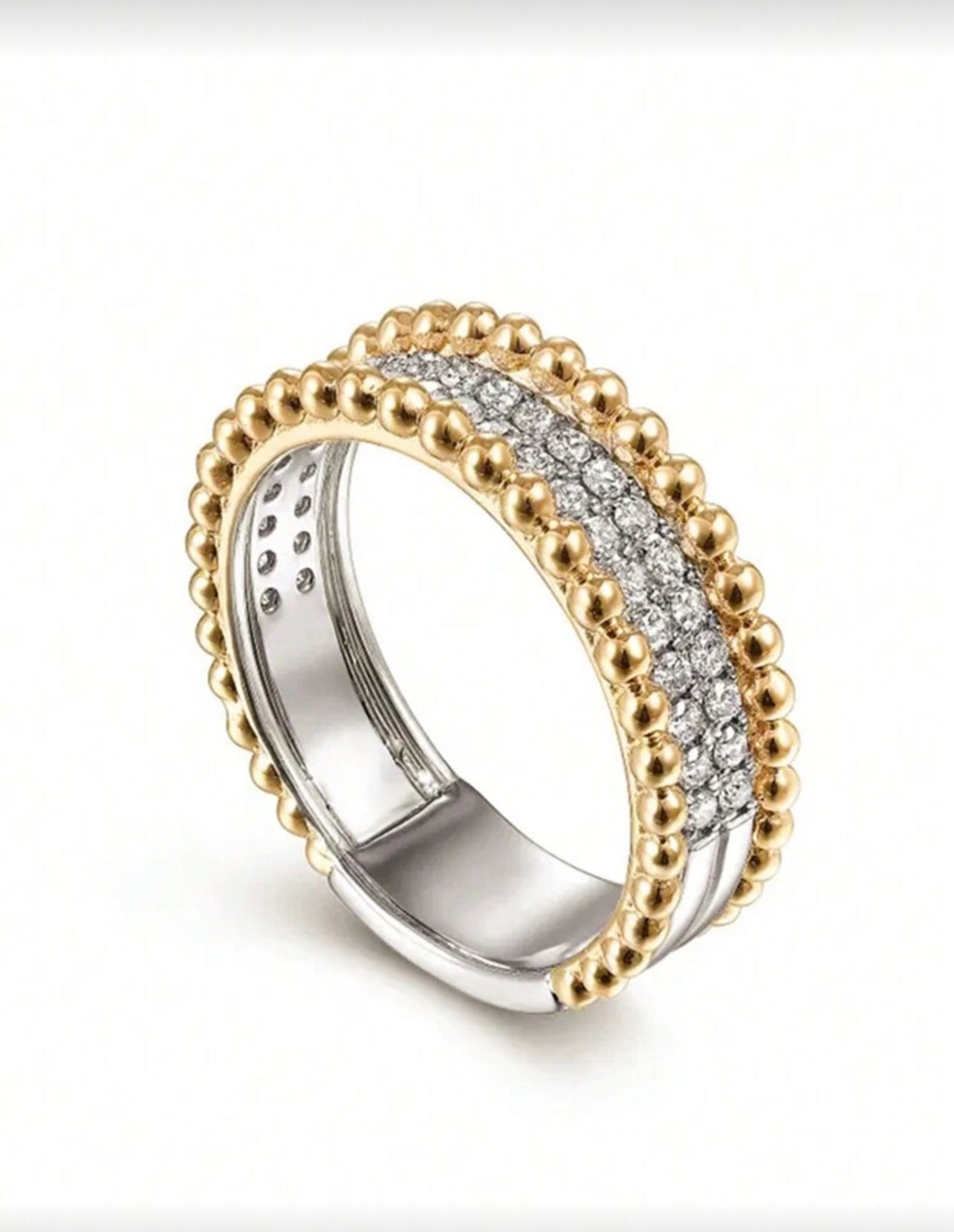 Diana Silver Gold Band
