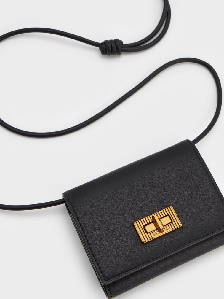 Charles & Keith Wallet/Cross Body Bag - Black