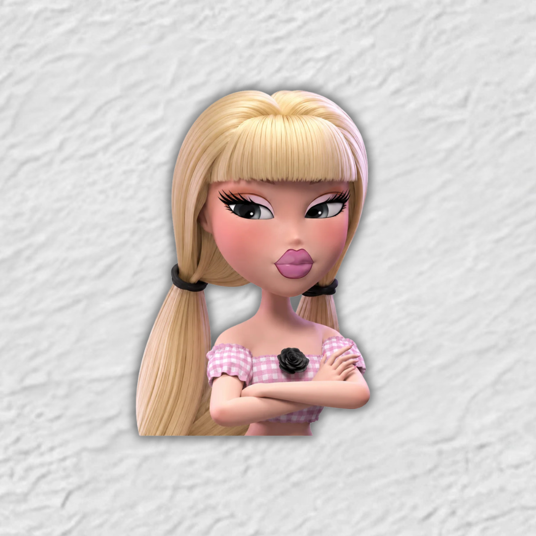 Fashion Doll Phone Sticker Charm