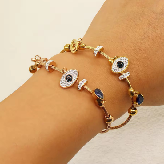 Gold Evil Bangle