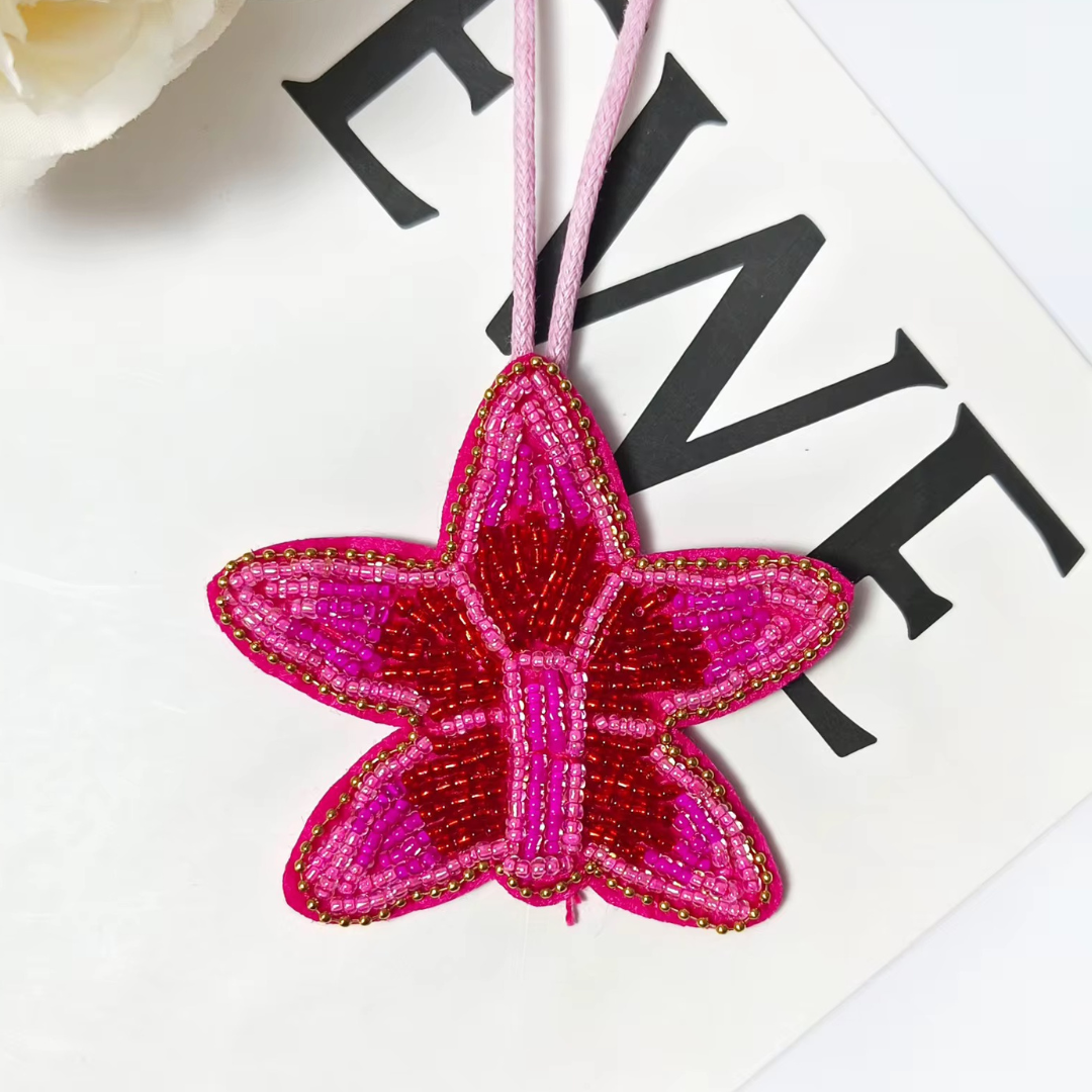 Pink Flower - Bag Charm