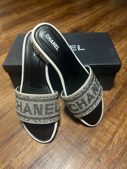 Chanel Slippers - Grey