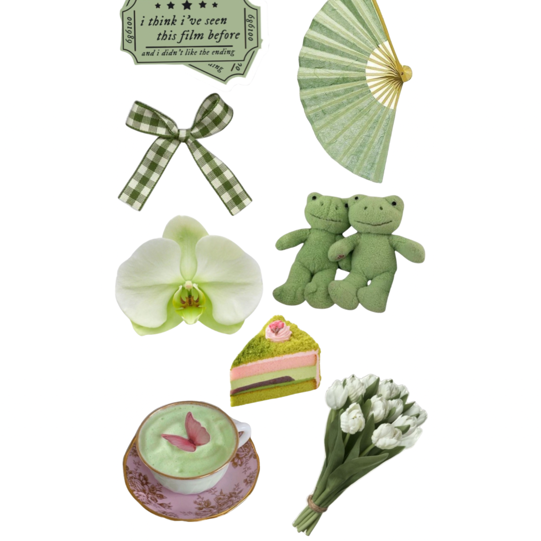 Green Bow Phone & Laptop Sticker Sheet