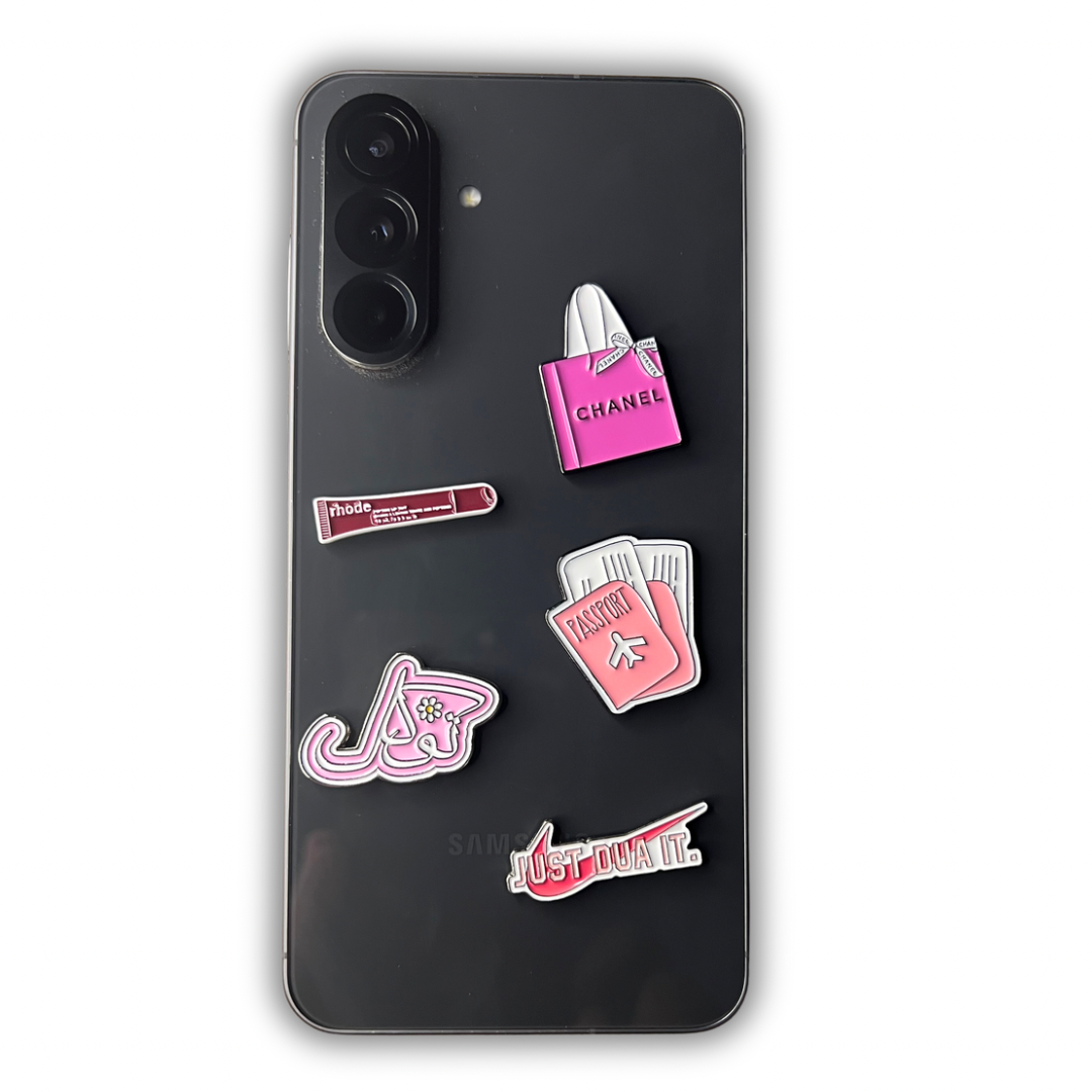 Metal Phone Sticker Charm Bundle 7 ( Pack of 5 )