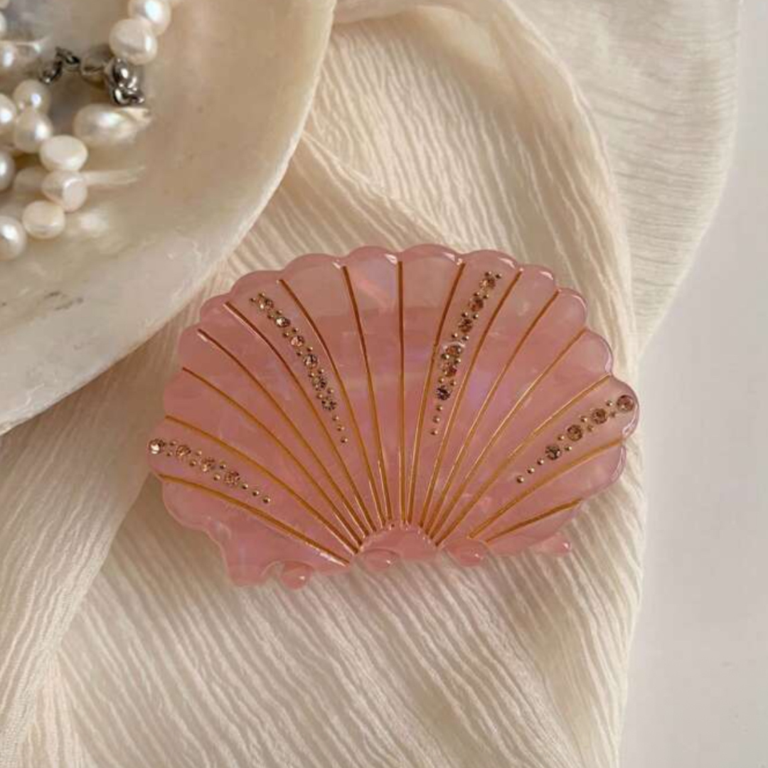 Shell Conch Hair Claw Pink