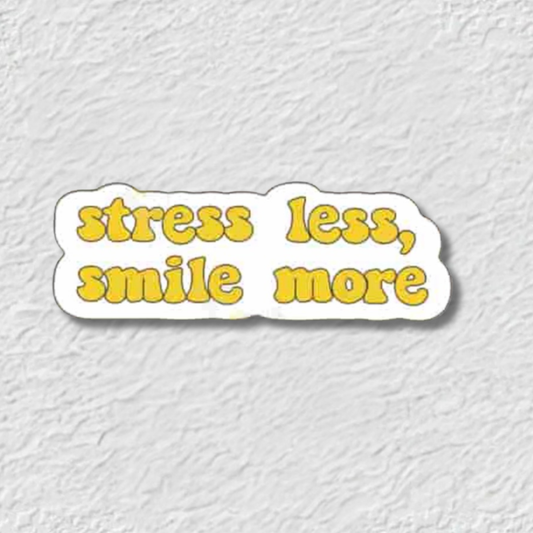 Stress Less Smile More Phone Sticker Charm