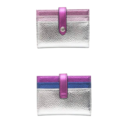 Metallic Silver Card Holder