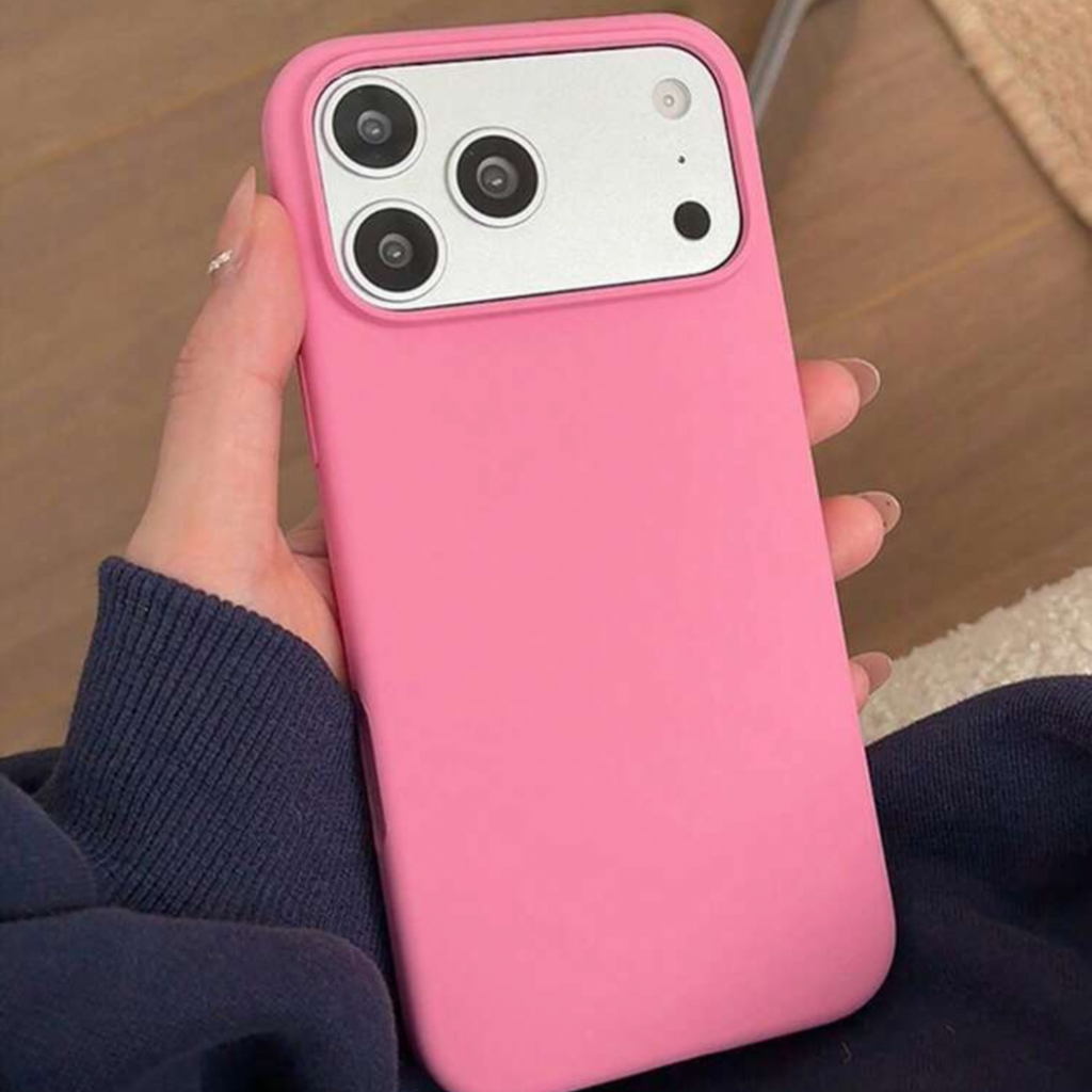 Pink Silicone Phone Cover