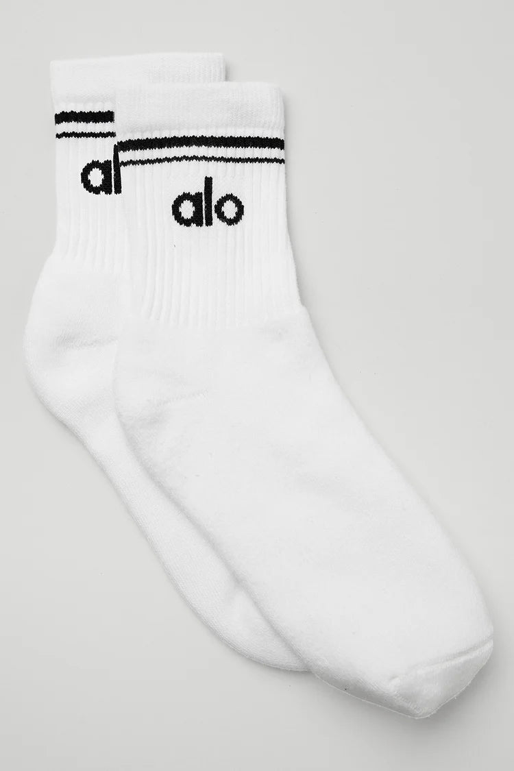 Alo Unisex Half-Crew Throwback Sock