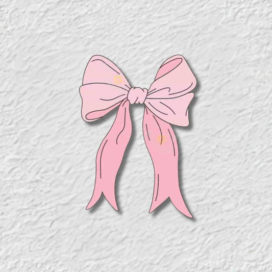 Pink Bow Phone Sticker Charm