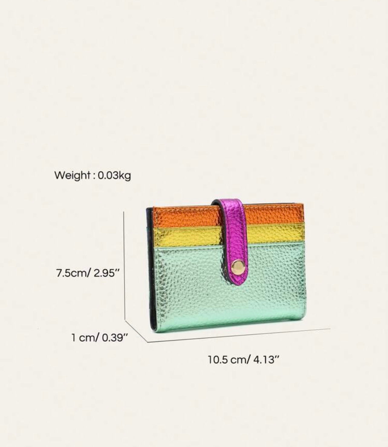 Metallic Zinc Card Holder