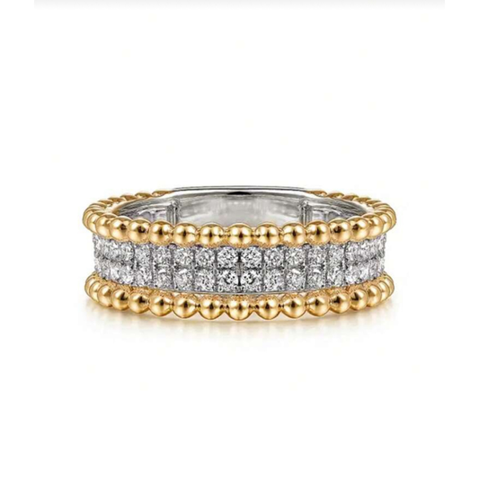 Diana Silver Gold Band