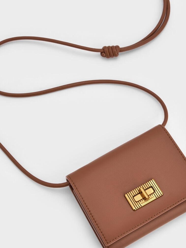 Charles & Keith Wallet/Cross Body Bag - Brown