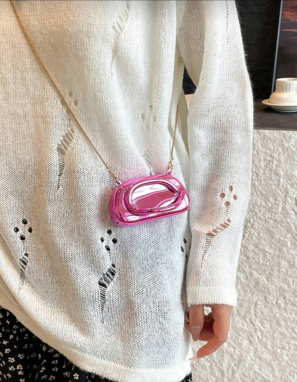 DAHLIA CLUTCH - PINK MINI