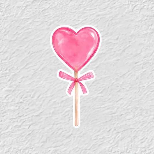 Pink Heart Phone Sticker Charm