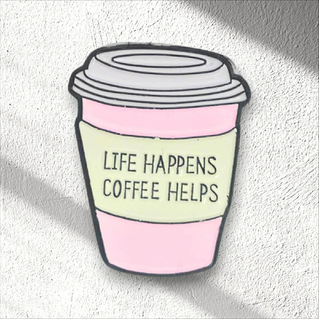 Life happens coffee helps Phone Sticker Charm