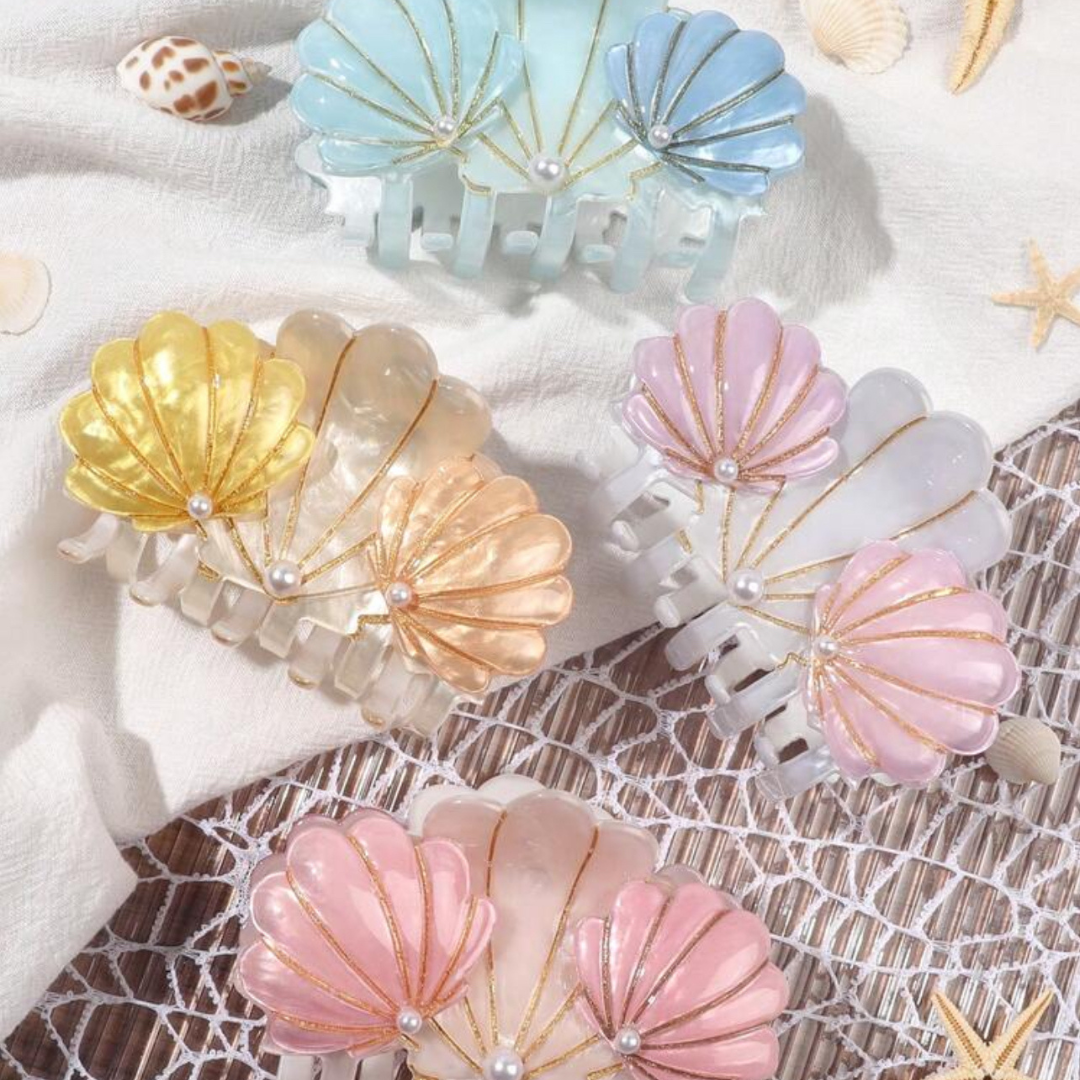 Boho Beach Hair Claw - Yellow