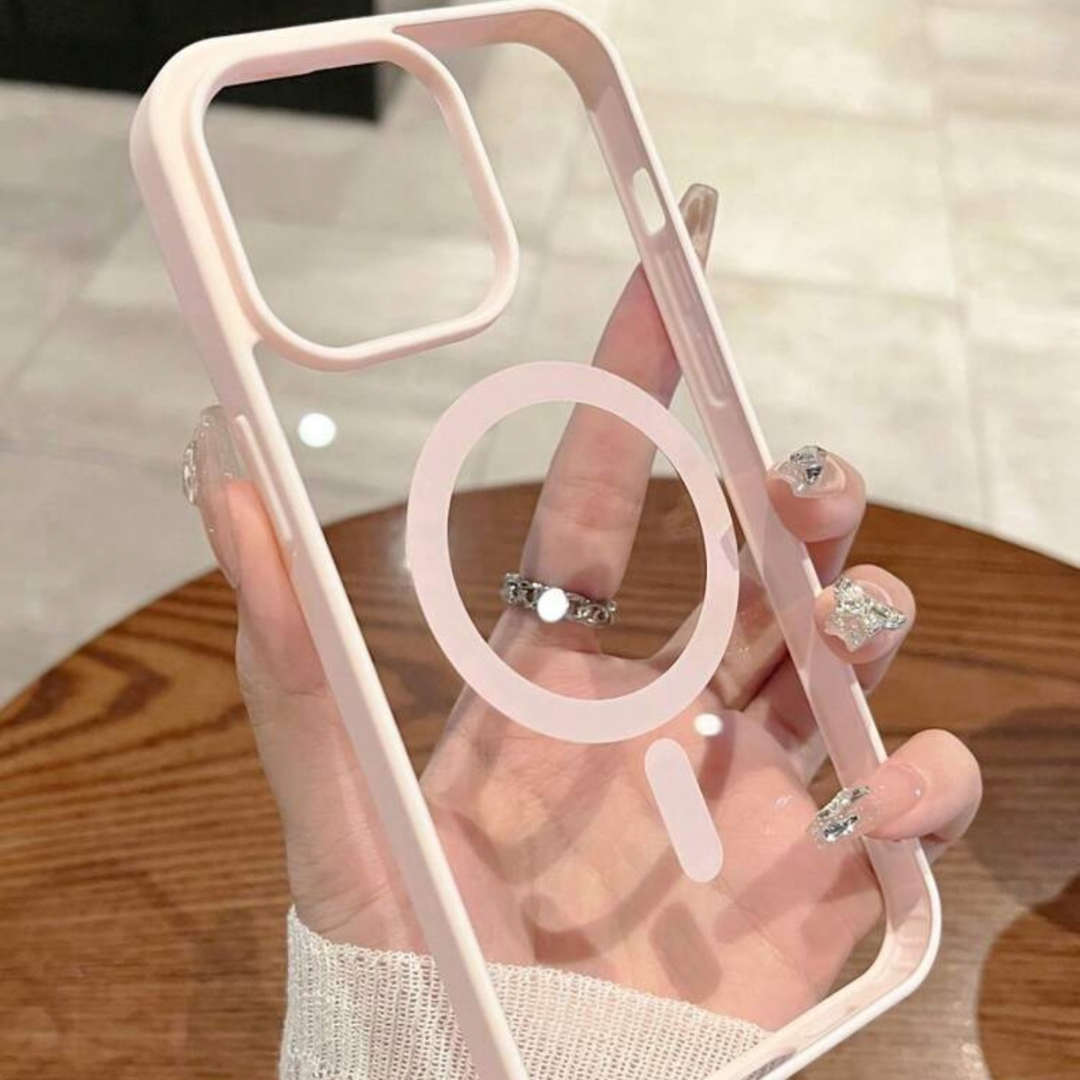 Transparent Pink Phone Cover