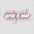 Pretty Girls study hard Phone Stixker Charm