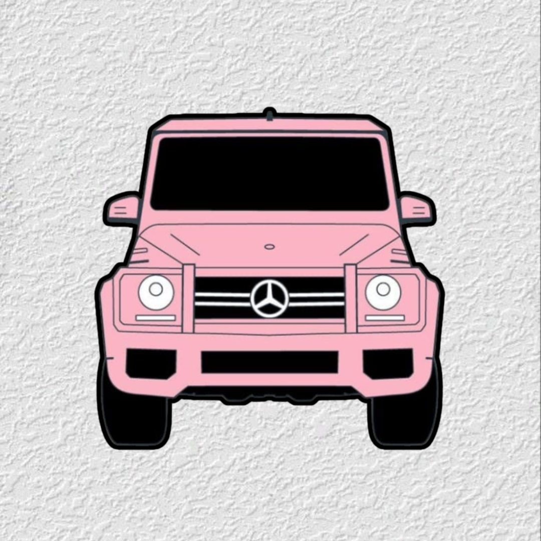 Pink car Phone Sticker Charm