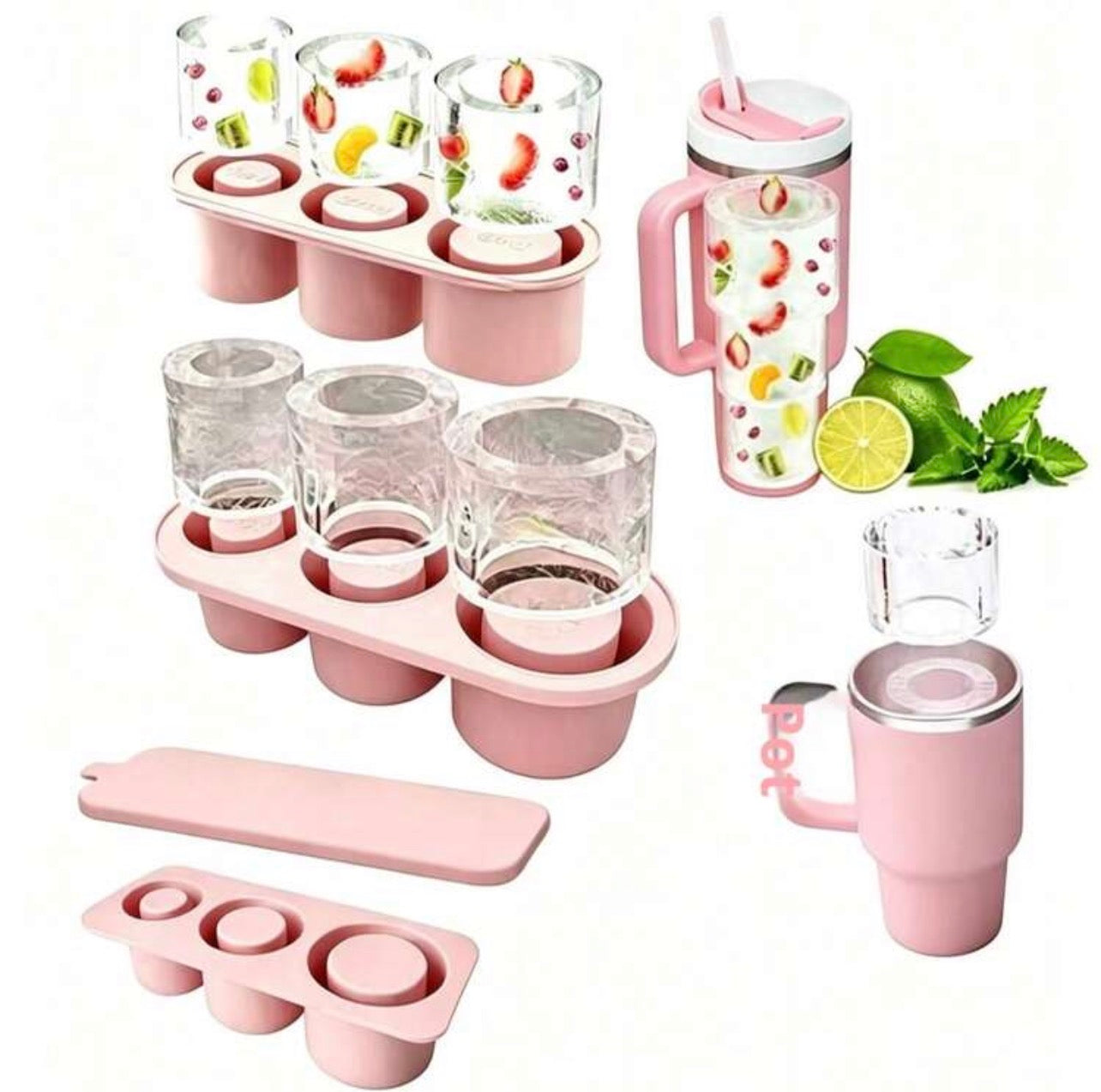 Pink Ice Cube Tray