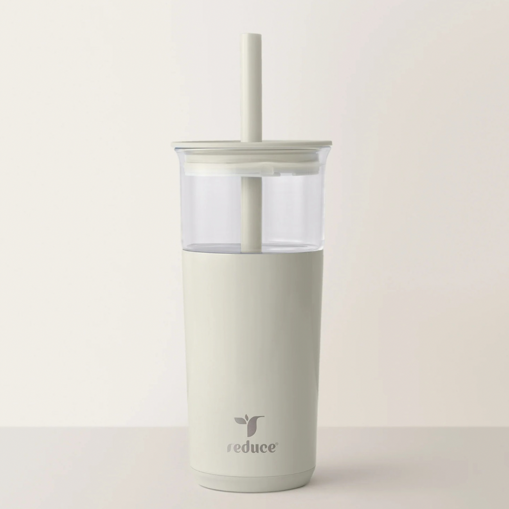 Ice Coffee Tumbler - Off White 20 Oz