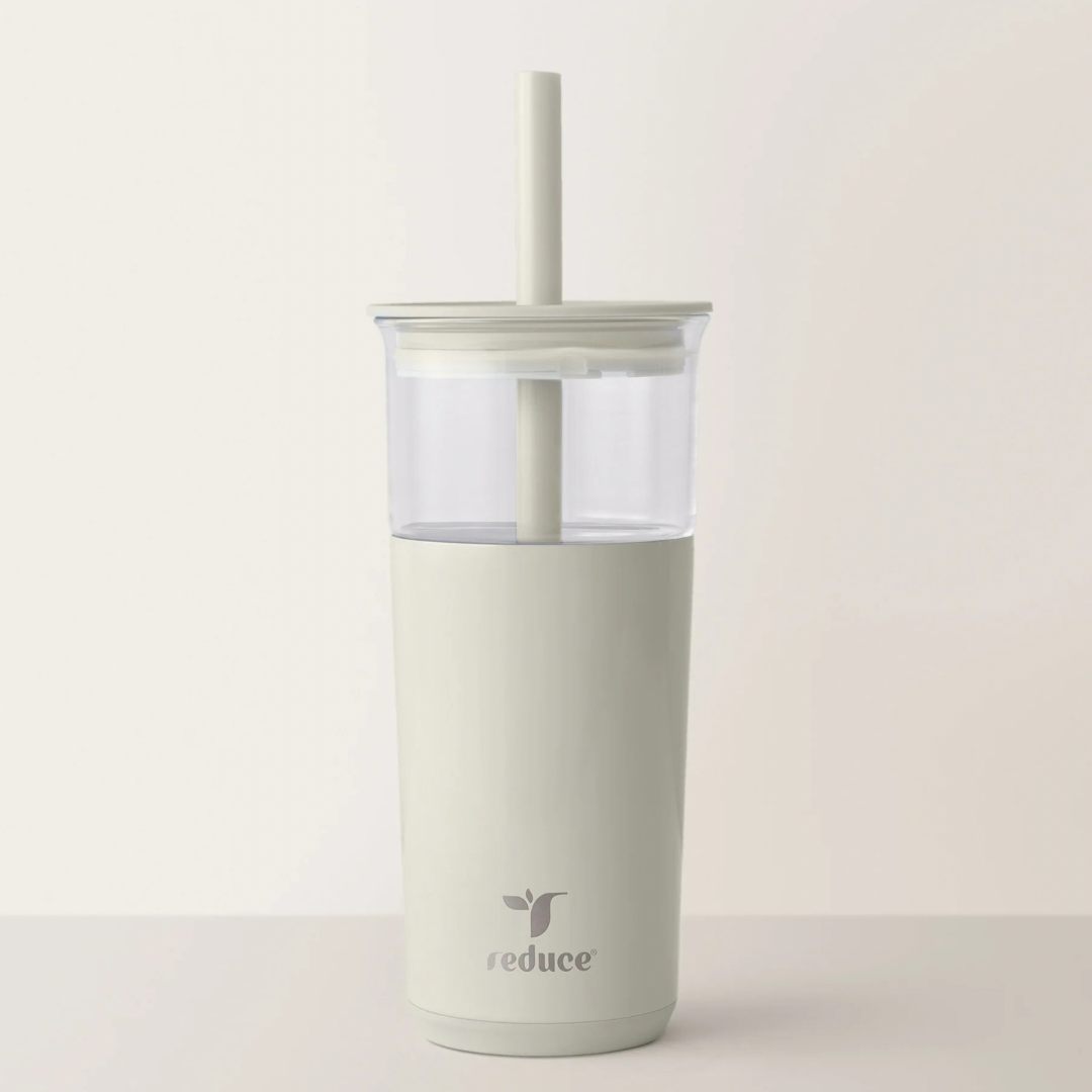 Ice Coffee Tumbler - Off White 20 Oz