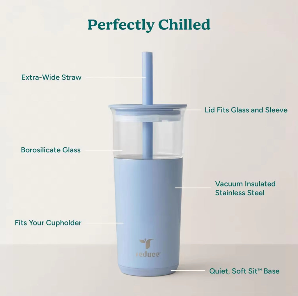 Ice Coffee Tumbler - Blue 20 Oz