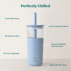 Ice Coffee Tumbler - Blue 20 Oz
