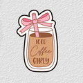 Ice Coffee Girly Phone Sticker Charm