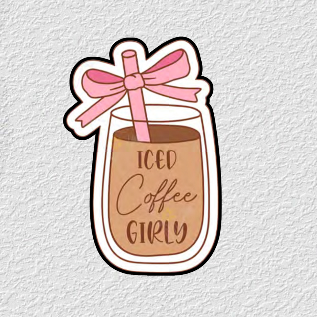 Ice Coffee Girly Phone Sticker Charm