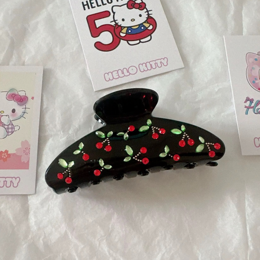 Black Cherry Claw Clip