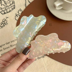 Glazed Hair Claw - White