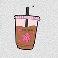 Coffee Glass Phone Sticker Charm