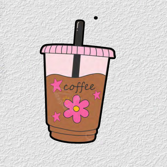 Coffee Glass Phone Sticker Charm
