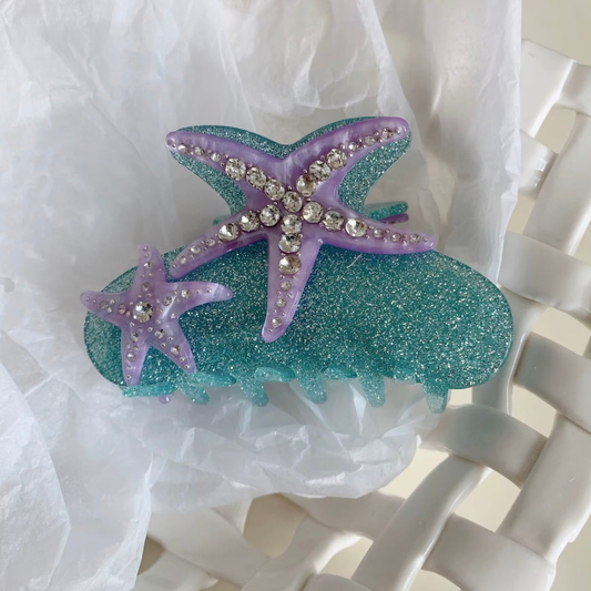Starfish Purple Claw Clip