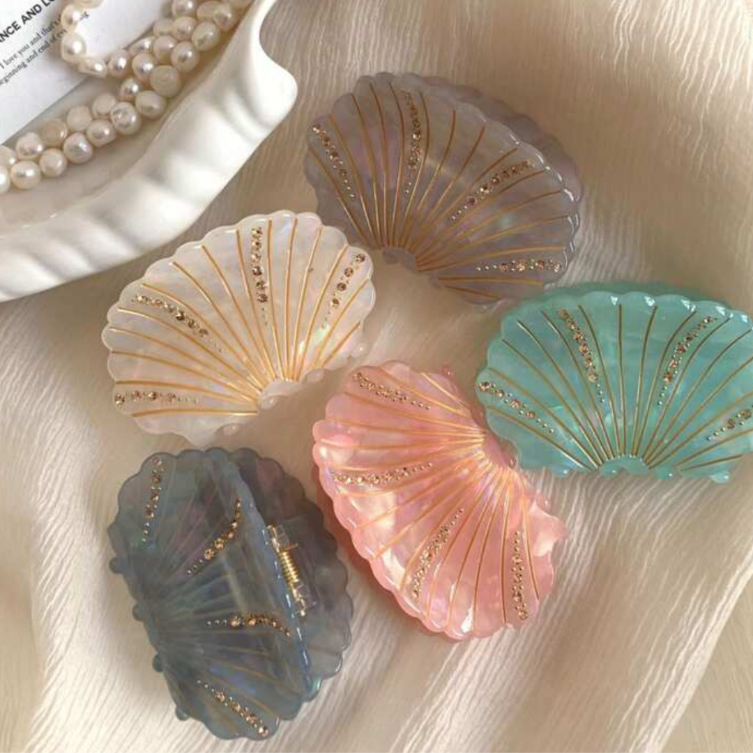 Shell Conch Hair Claw Pink
