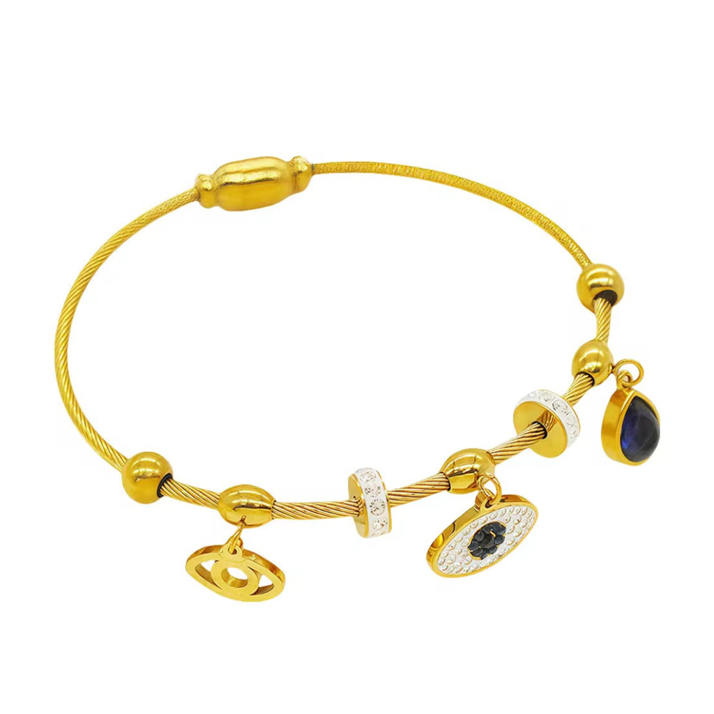 Gold Evil Bangle