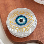 Evil Eye Hair Claw - White Yellow