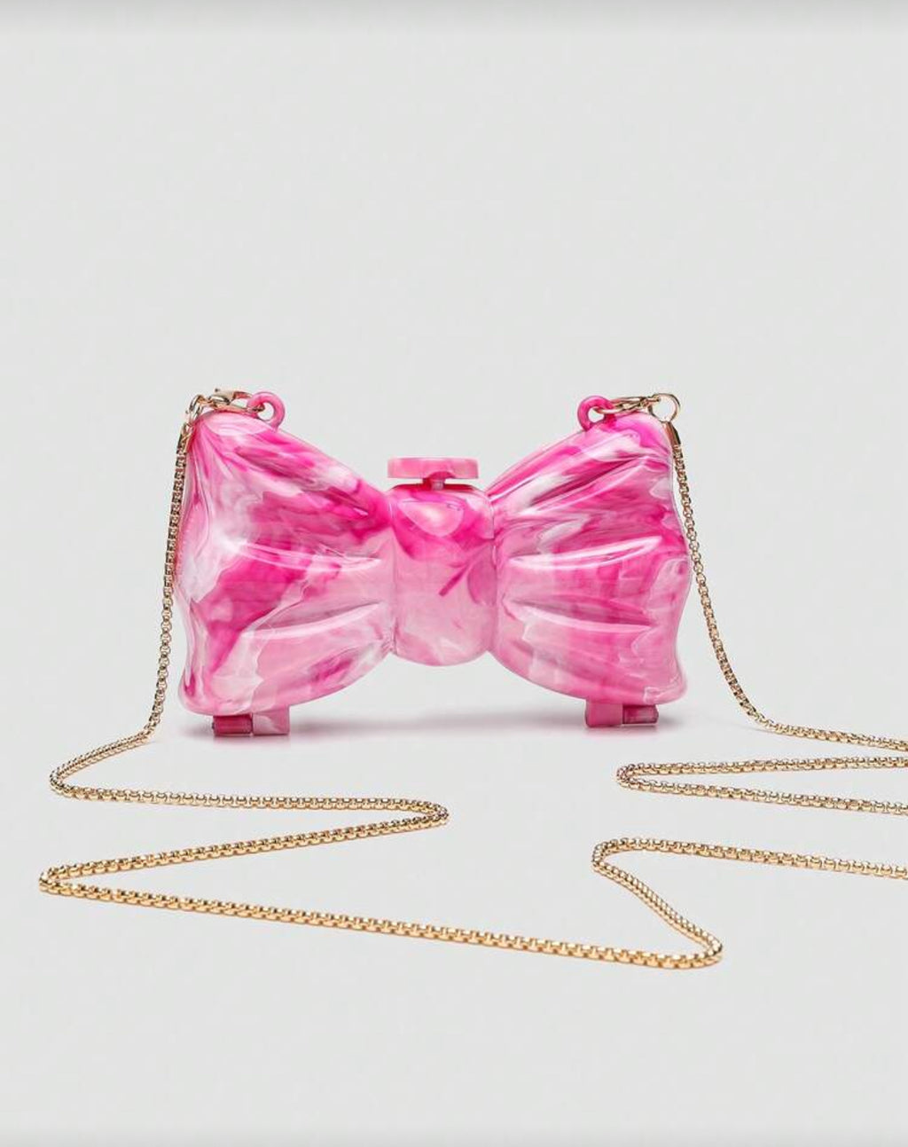 BOW CLUTCH - PINK