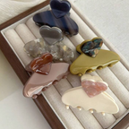 Heart Hair Claw - Grey