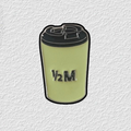 1/2 M Coffee Phone Sticker Charm