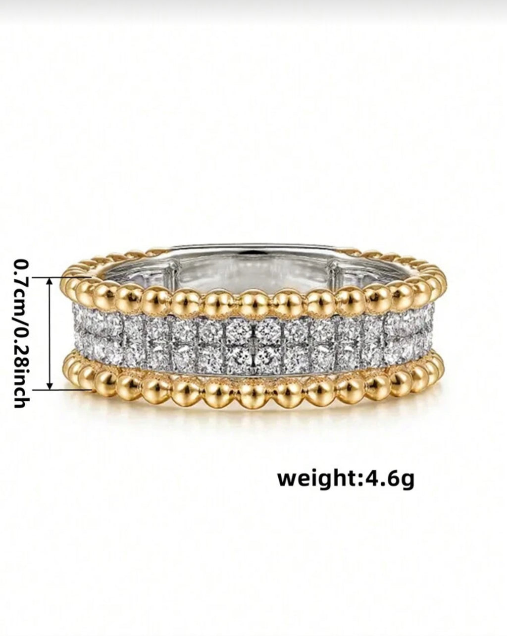 Diana Silver Gold Band