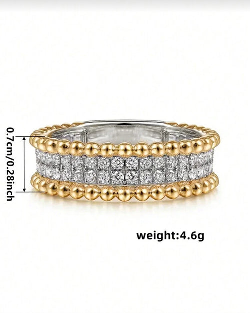 Diana Silver Gold Band