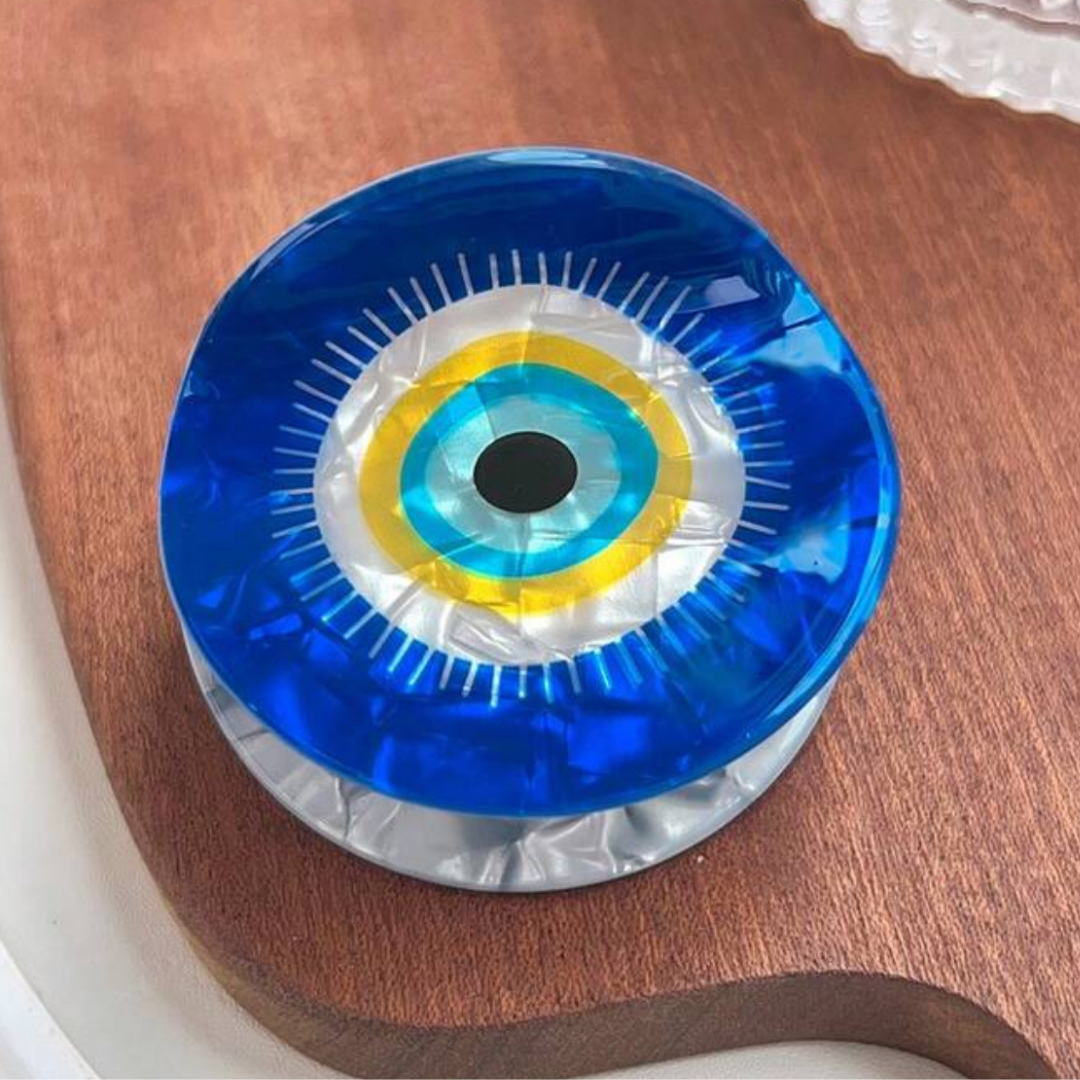 Evil Eye Hair Claw - Blue